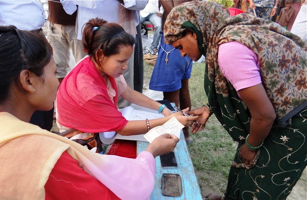 NYF flood relief distribution in Bardiya on August 24-25.