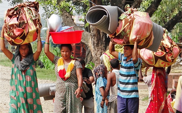 NYF flood relief distribution in Bardiya on August 24-25.