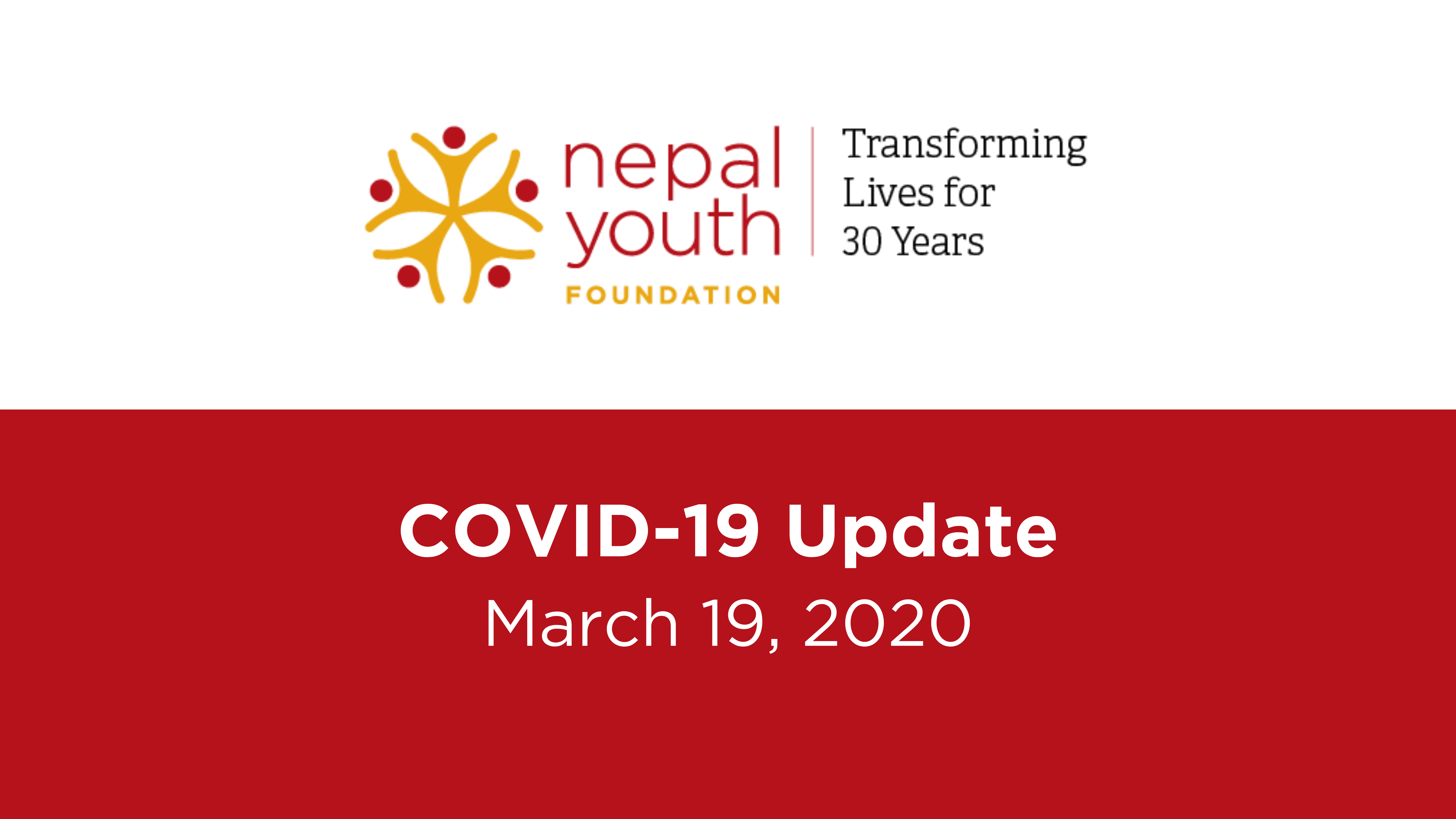 COVID-19 Affects Nepal, A Message to the NYF Community