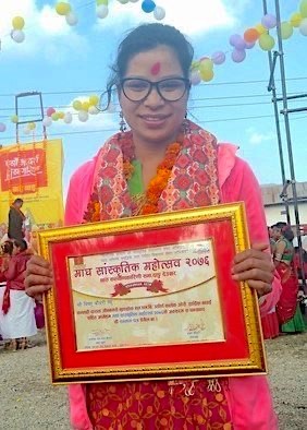 Female lawyer and activist Bishnu Chaudhary, Nepal