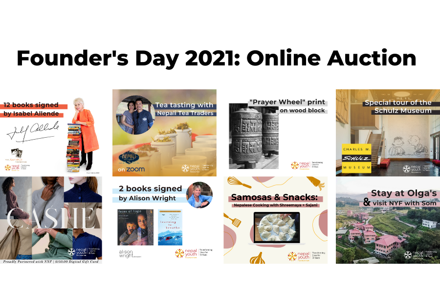 The Founder's Day 2021 auction was full of meaningful items and experiences donated by the NYF Community.