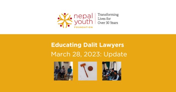 Educating Dalit Lawyers Update: Students have started school!