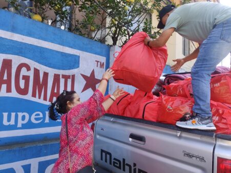 NYF responds to Kathmandu flooding, distributes relief items to affected families