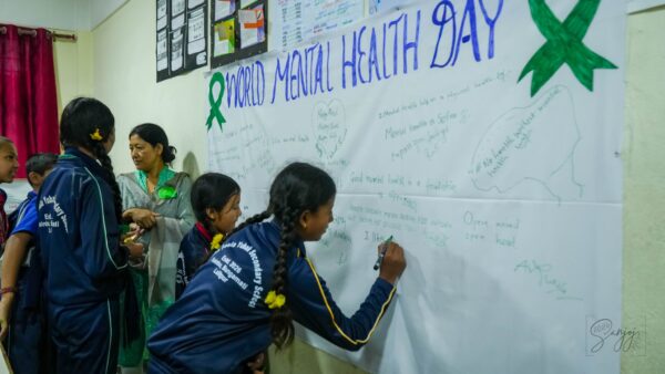 Ankur team celebrates World Mental Health Day early at local schools